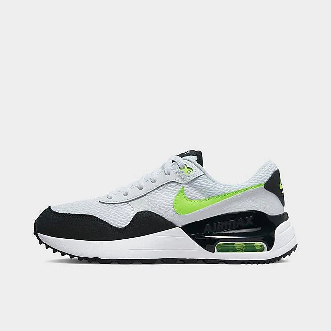 NIKE YOUTH AIR MAX SYSTM - WHITE/BLACK-VOLT-PURE PLATINUM