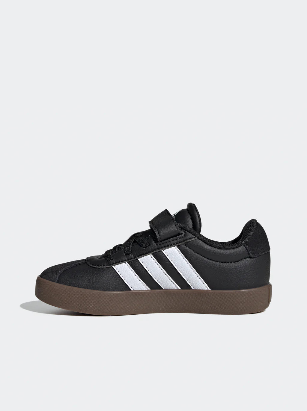 ADIDAS KIDS VL COURT 3.0 ELASTIC LACE - BLACK/WHITE