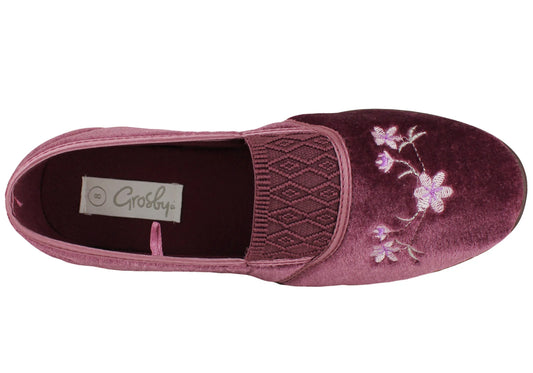 GROSBY WOMENS SASHA SLIPPERS - HEATHER