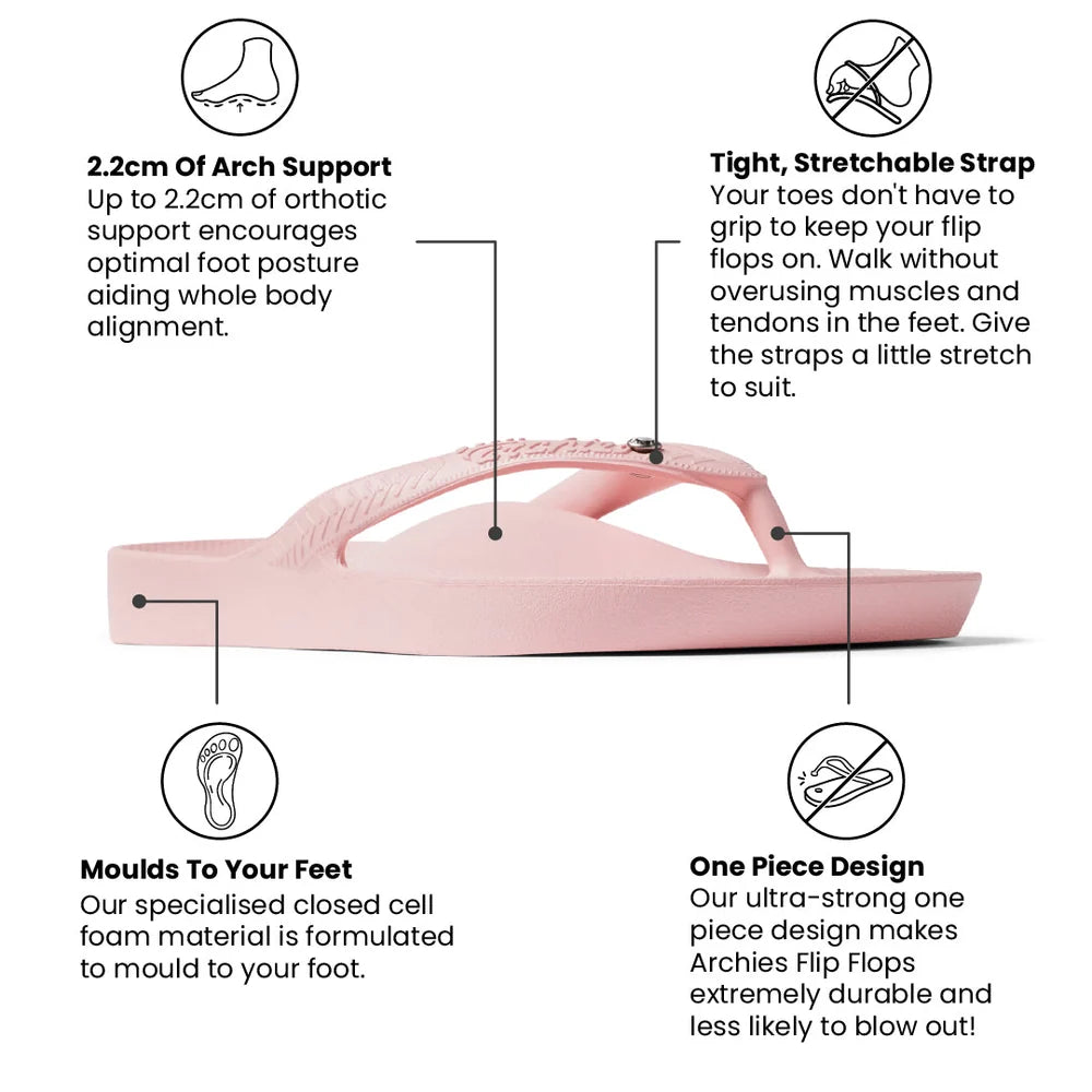 ARCHIES ARCH SUPPORT JANDALS - CRYSTAL PINK