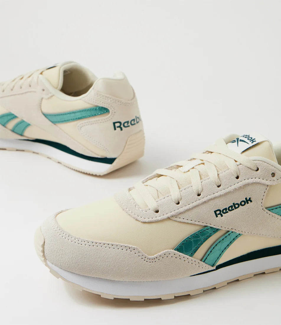 REEBOK GLIDE LOW - BEIGE/METALLIC GREEN