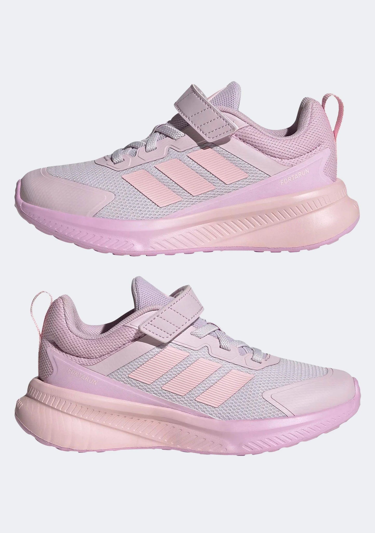 ADIDAS KIDS FORTARUN 4.0 ELASTIC LACE - Ice Lavender / Clear Pink / Bliss Lilac