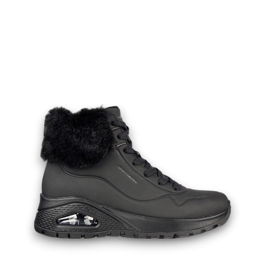 SKECHERS WOMENS UNO RUGGED FALL AIR - BLACK