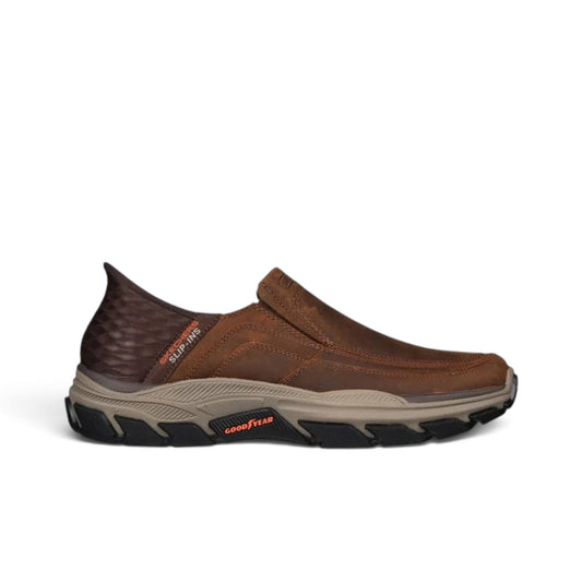 SKECHERS MENS RESPECTED ELGIN - DARK BROWN