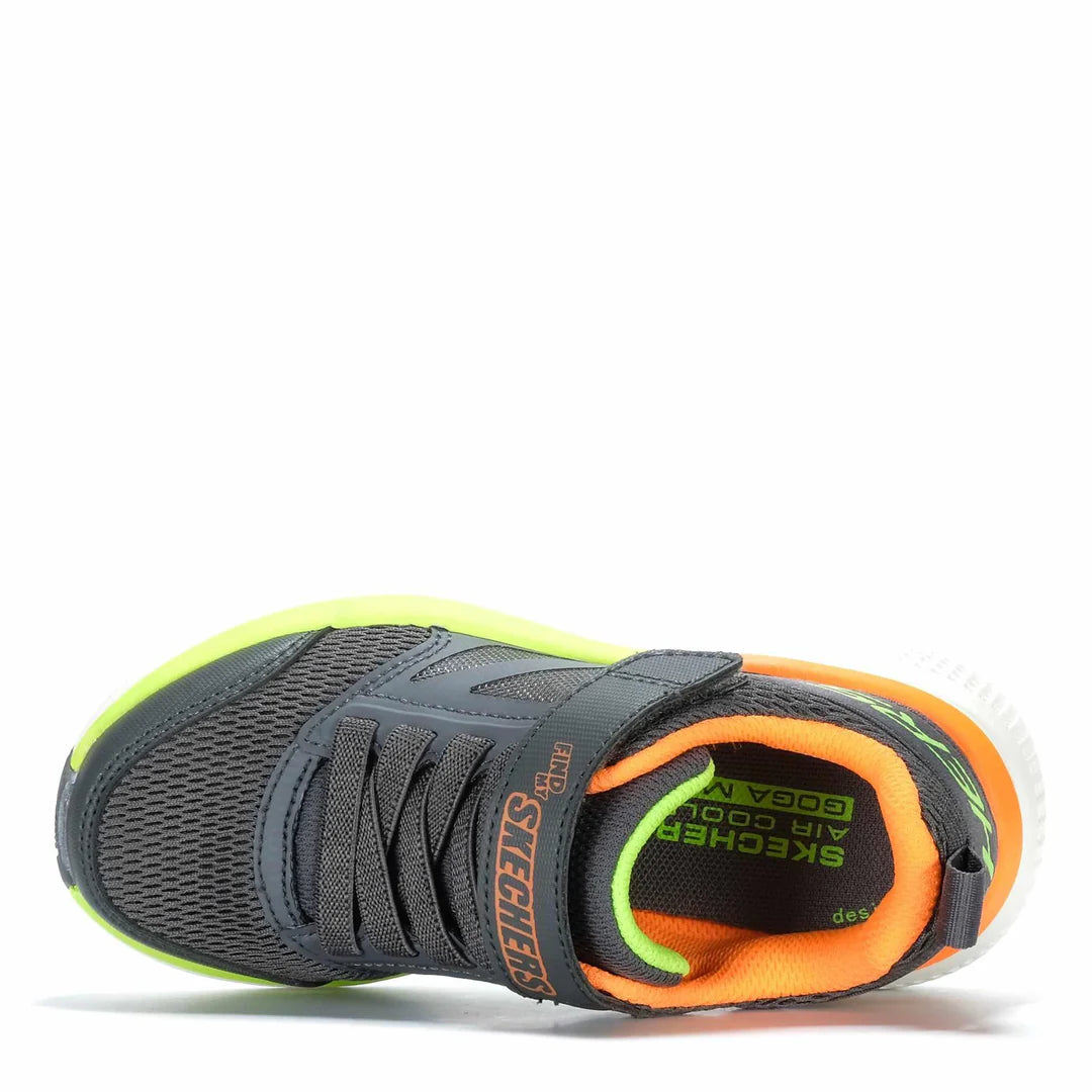 SKECHERS KIDS GO RUN ELEVATE 2.0 FIND MY LIL SKECHERS - CHARCOAL