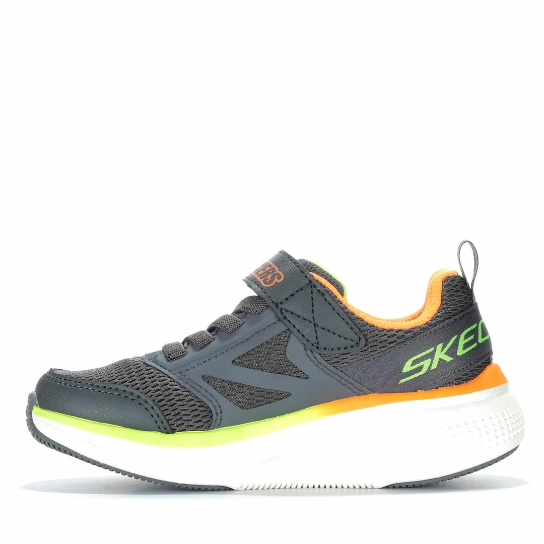 SKECHERS KIDS GO RUN ELEVATE 2.0 FIND MY LIL SKECHERS - CHARCOAL