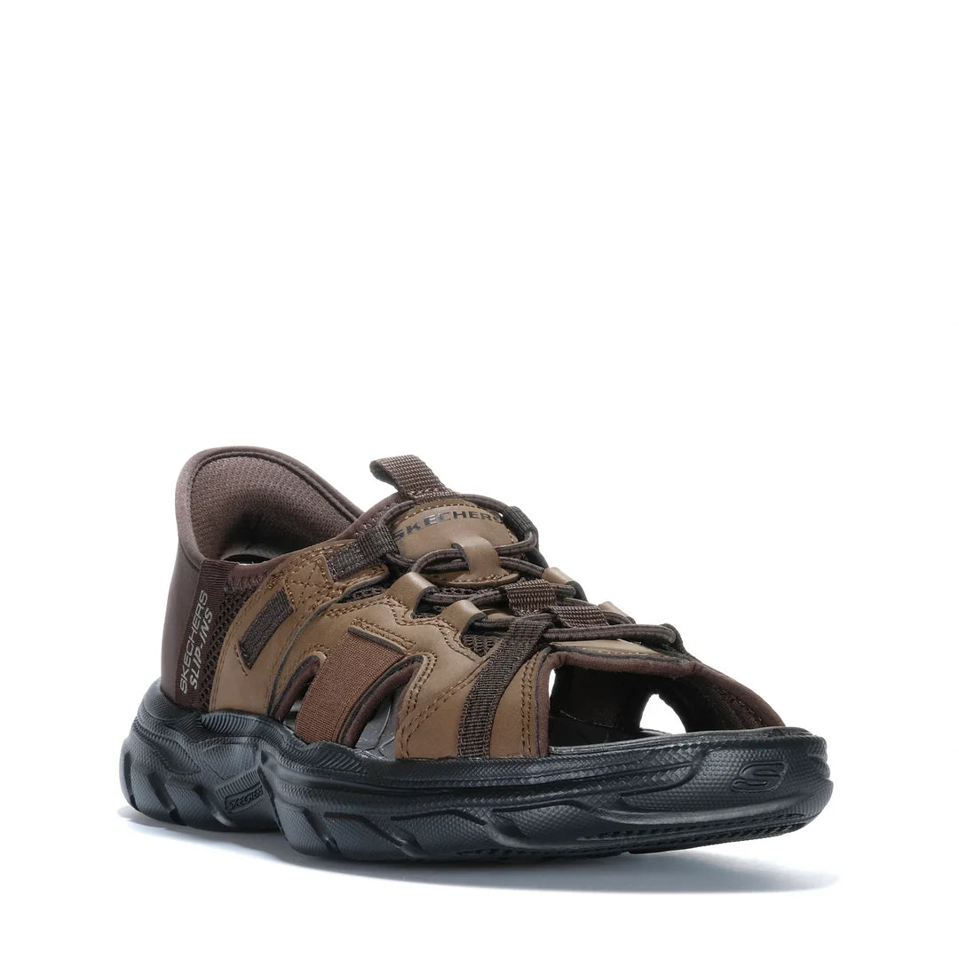 SKECHERS REVOLTED SLIP IN MERRICK - DARK BROWN