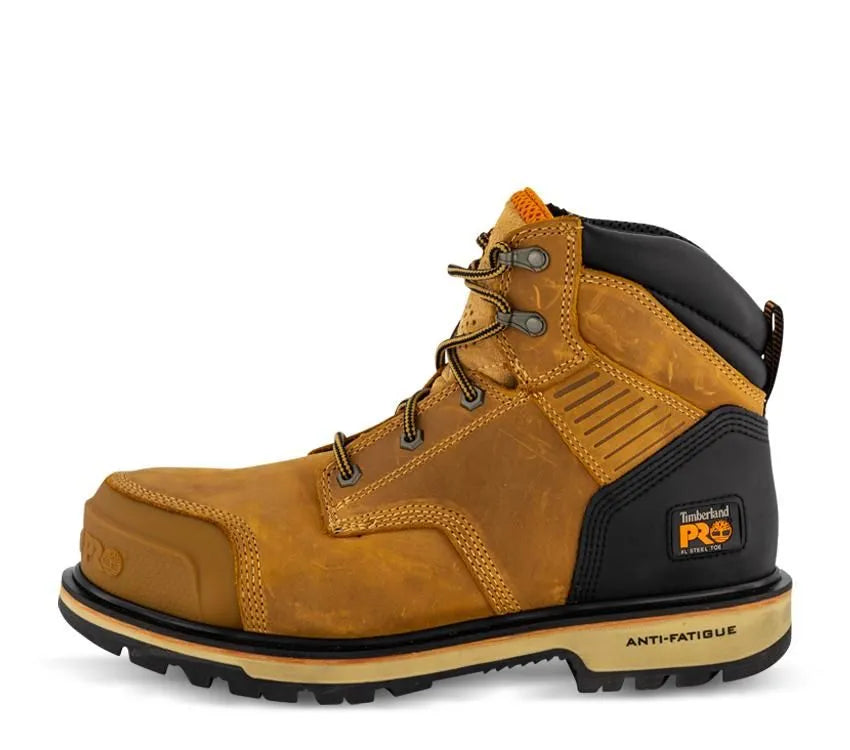 TIMBERLAND PRO BALLAST 6 Inch Steel Toe Leather Work Boots - Wheat
