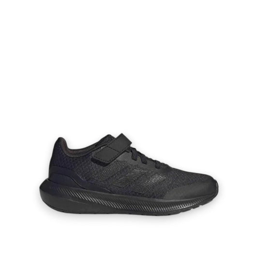 ADIDAS KIDS RUNFALCON 3.0 ELASTIC LACE TOP STRAP SHOES - Core Black / Core Black / Core Black