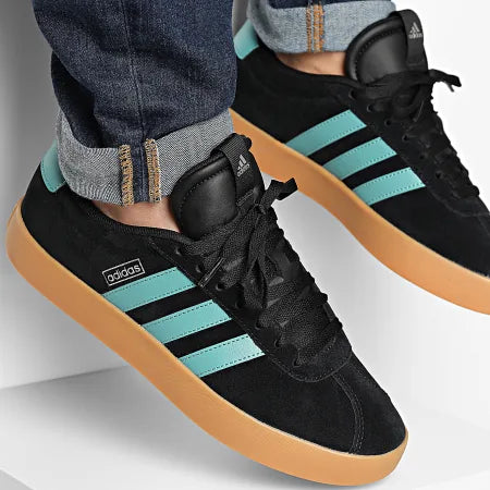 ADIDAS VL COURT 3.0 - Core Black / Powder Teal / Silver Metallic