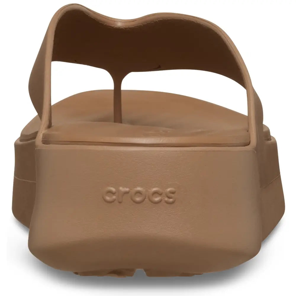 CROCS WOMENS GETAWAY PLATFORM FLIP - MILK CHOCOLATE