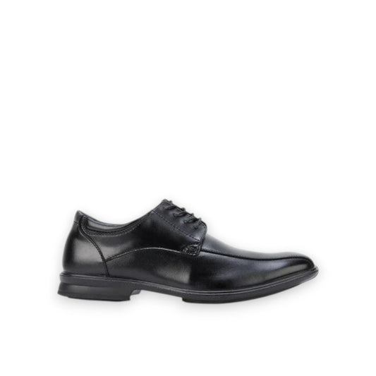 HUSH PUPPIES CAREY LEATHER LACE UP SHOE - BLACK