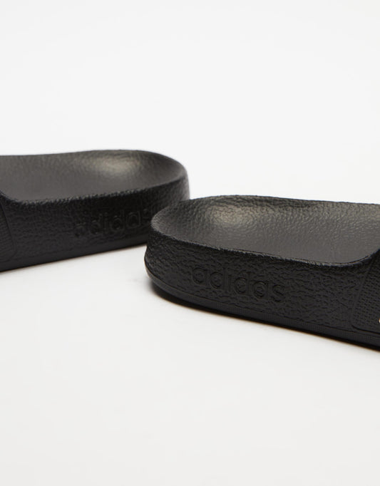 ADIDAS KIDS ADILETTE AQUA - BLACK/WHITE