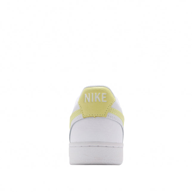 NIKE WOMENS COURT VISION LOW - WHITE/ LT ZITRON-BRIGHT MANGO