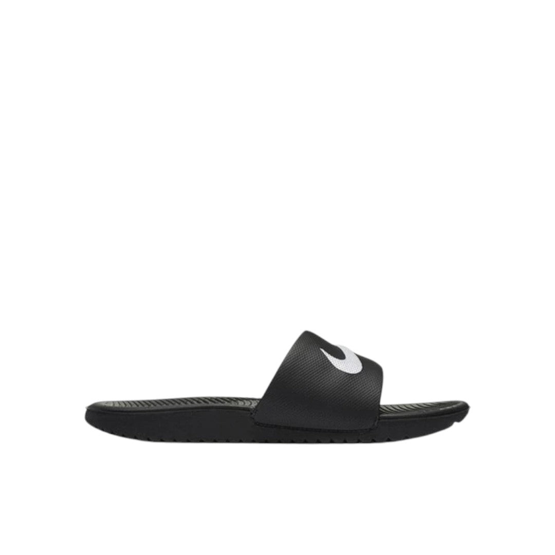 NIKE KIDS KAWA SLIDES - BLACK/WHITE