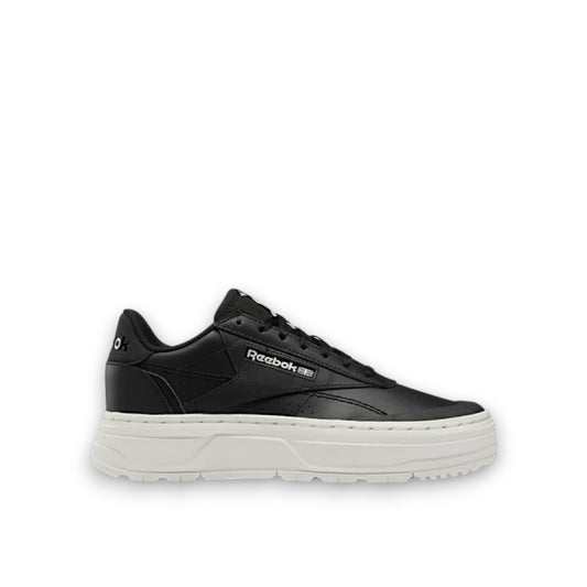 REEBOK WOMENS CLUB C DOUBLE GEO - CORE BLACK/FEATHER WHITE/PURE GREY