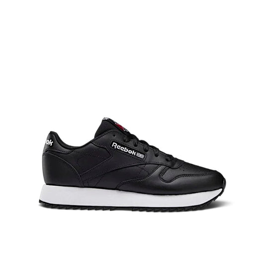 REEBOK WOMENS CLASSIC LEATHER RIPPLE - CORE BLACK/CORE BLACK/FTWR WHITE