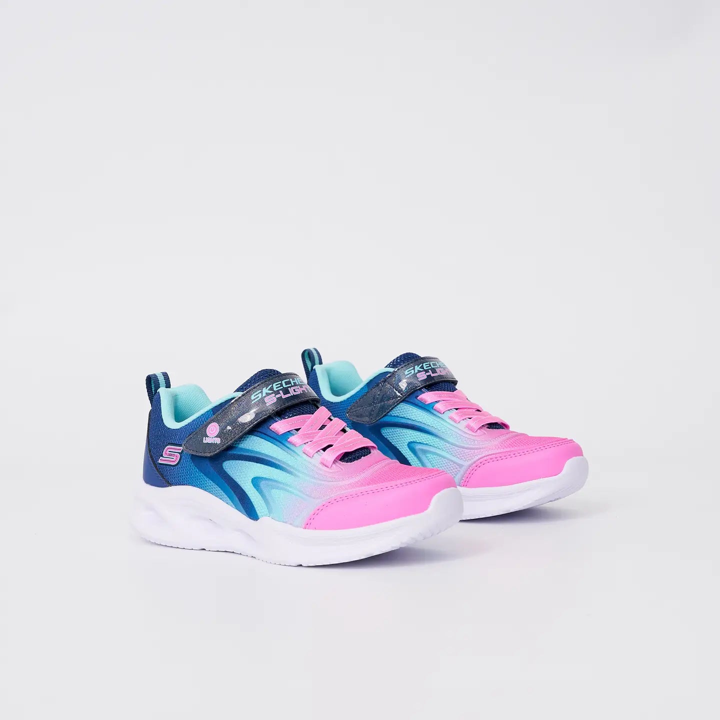 SKECHERS INFANT S LIGHTS SOLA GLOW COLOUR BREEZE - NAVY MULTI
