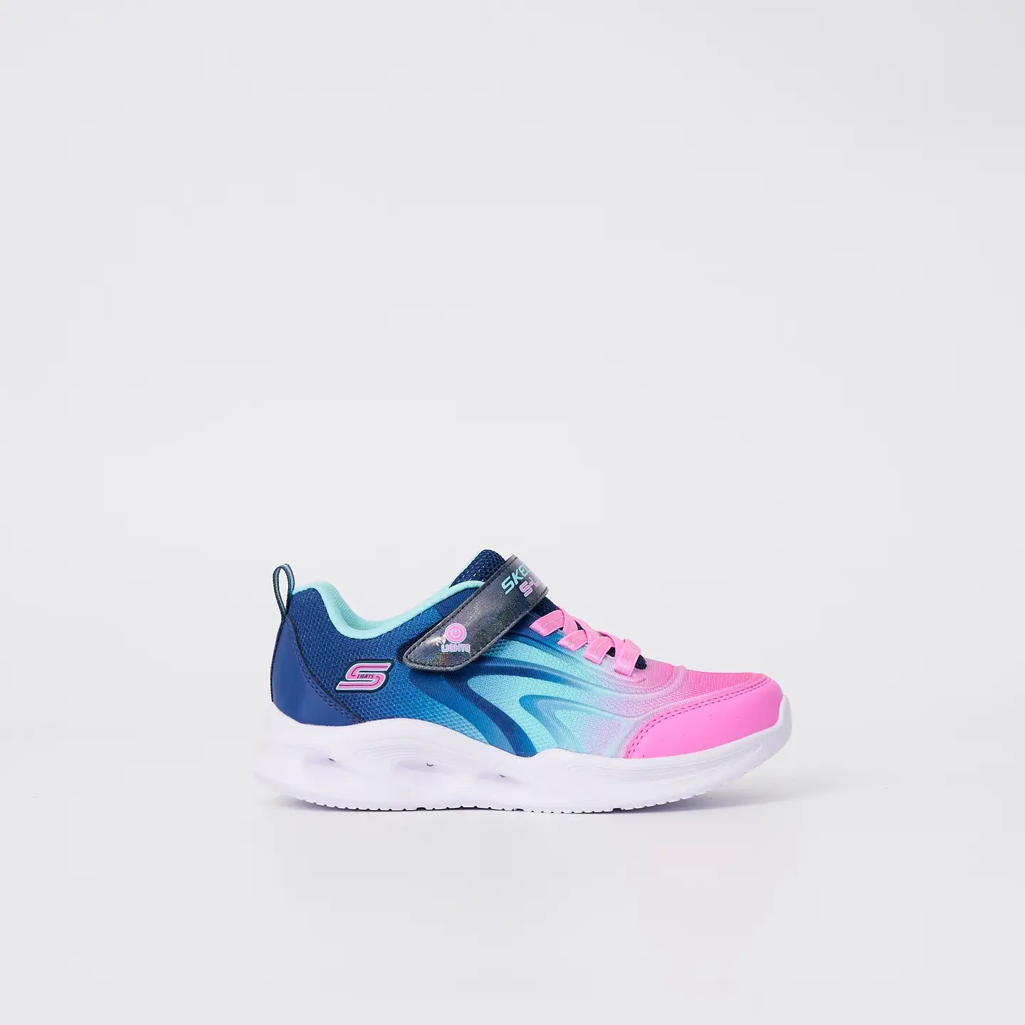 SKECHERS INFANT S LIGHTS SOLA GLOW COLOUR BREEZE - NAVY MULTI