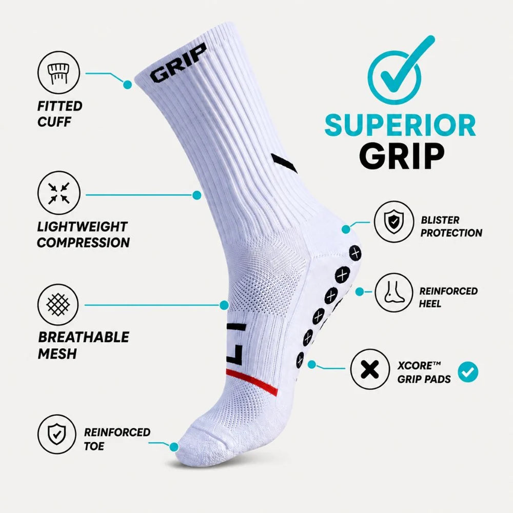 Best Grip Socks (Pro) -  WHITE