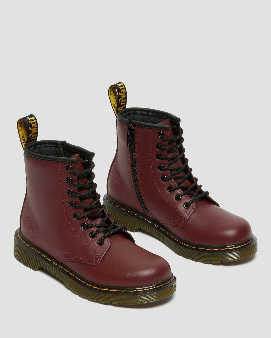 DR MARTENS KIDS DELANEY - CHERRY RED