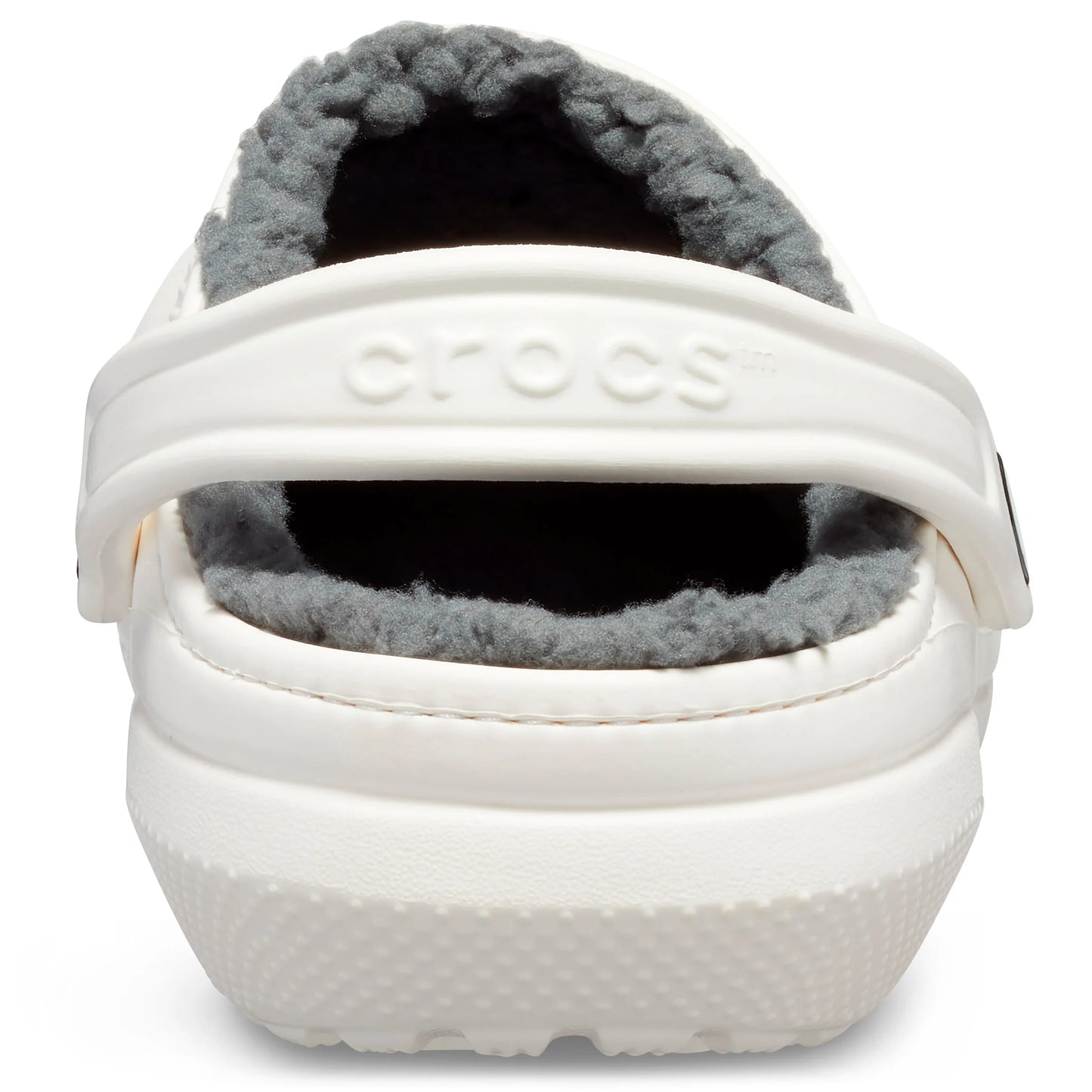 CROCS CLASSIC LINED CLOG - WHITE/GREY