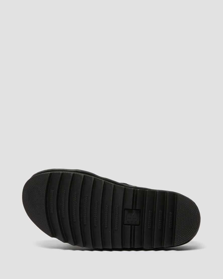 DR MARTENS BLAIRE SLIDE LEATHER SANDALS - BLACK HYDRO