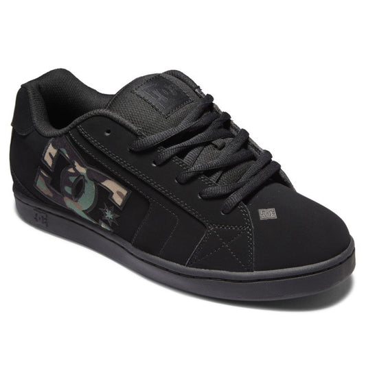 DC MENS NET LEATHER - BLACK/CAMO PRINT