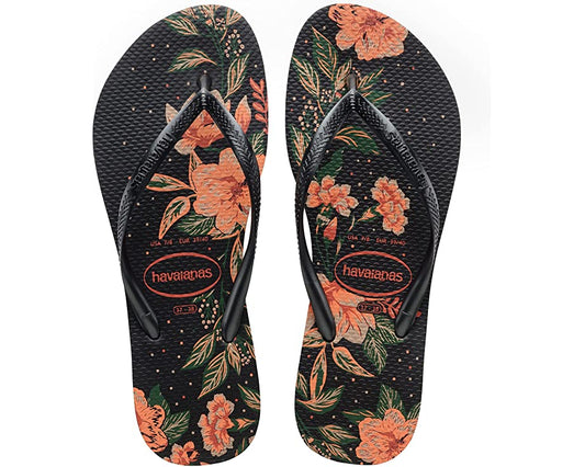 HAVAIANAS SLIM ORGANIC FC - BLACK/DARK ASH