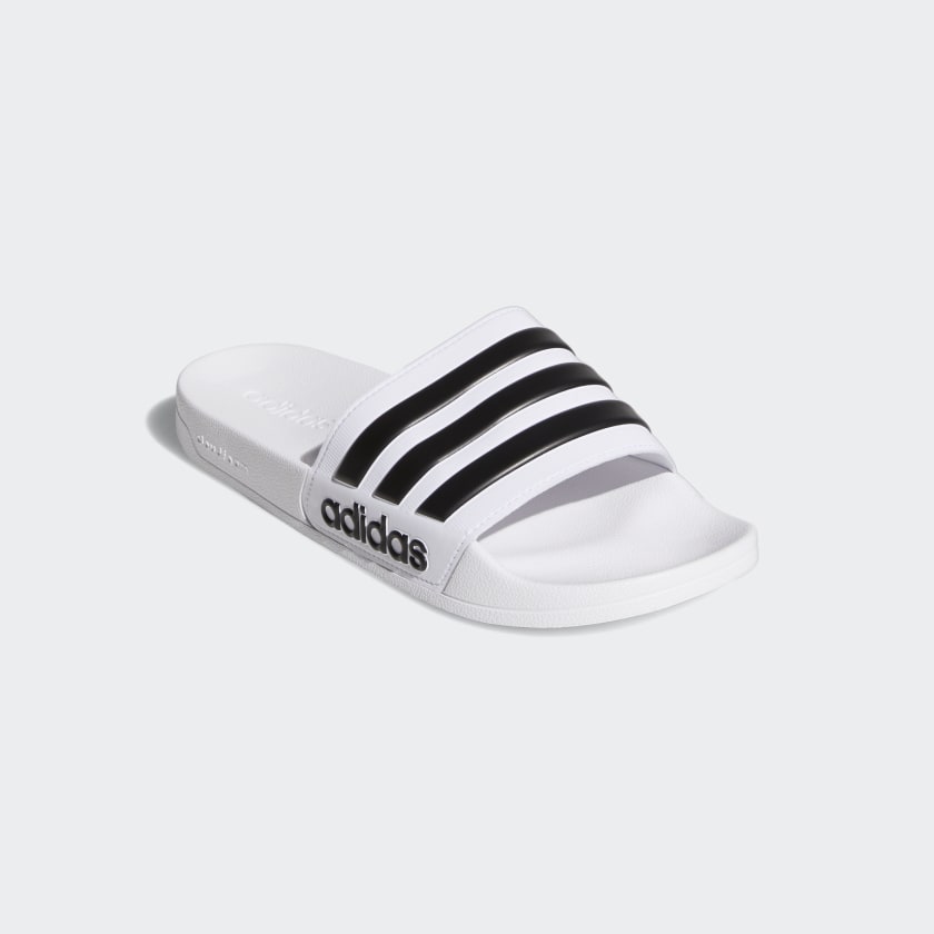 ADIDAS ADILETTE SHOWER SLIDES - Cloud White / Core Black / Cloud White
