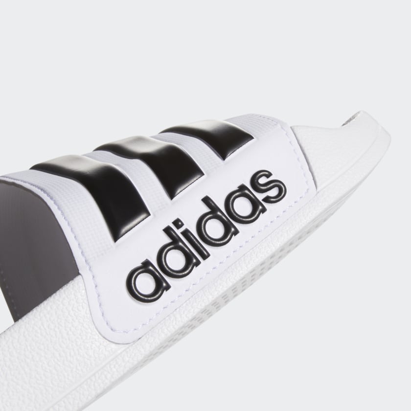 ADIDAS ADILETTE SHOWER SLIDES - Cloud White / Core Black / Cloud White