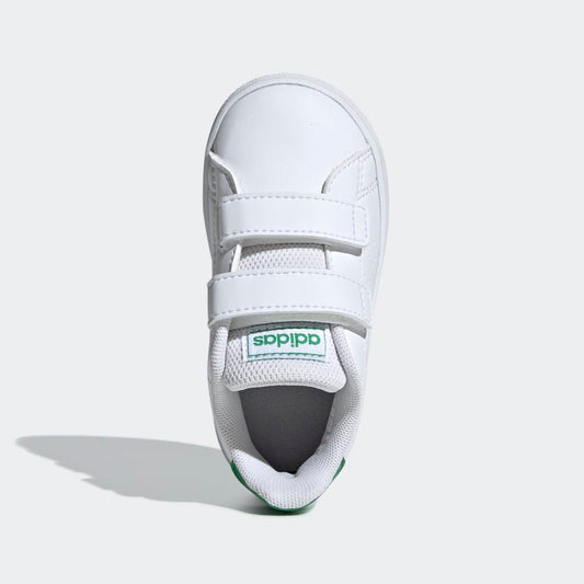 ADIDAS INFANT ADVANTAGE I - Cloud White / Green / Grey Two