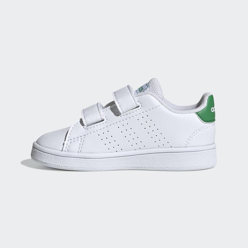 ADIDAS INFANT ADVANTAGE I - Cloud White / Green / Grey Two