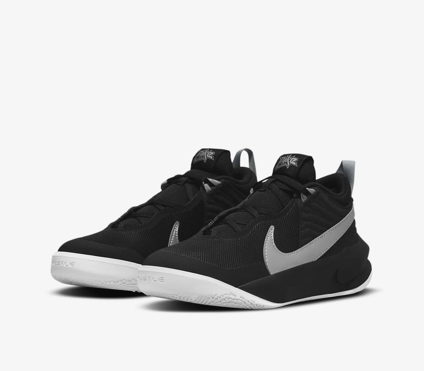 NIKE YOUTH TEAM HUSTLE 10 (GS) - BLACK/METALLIC SILVER VOLT