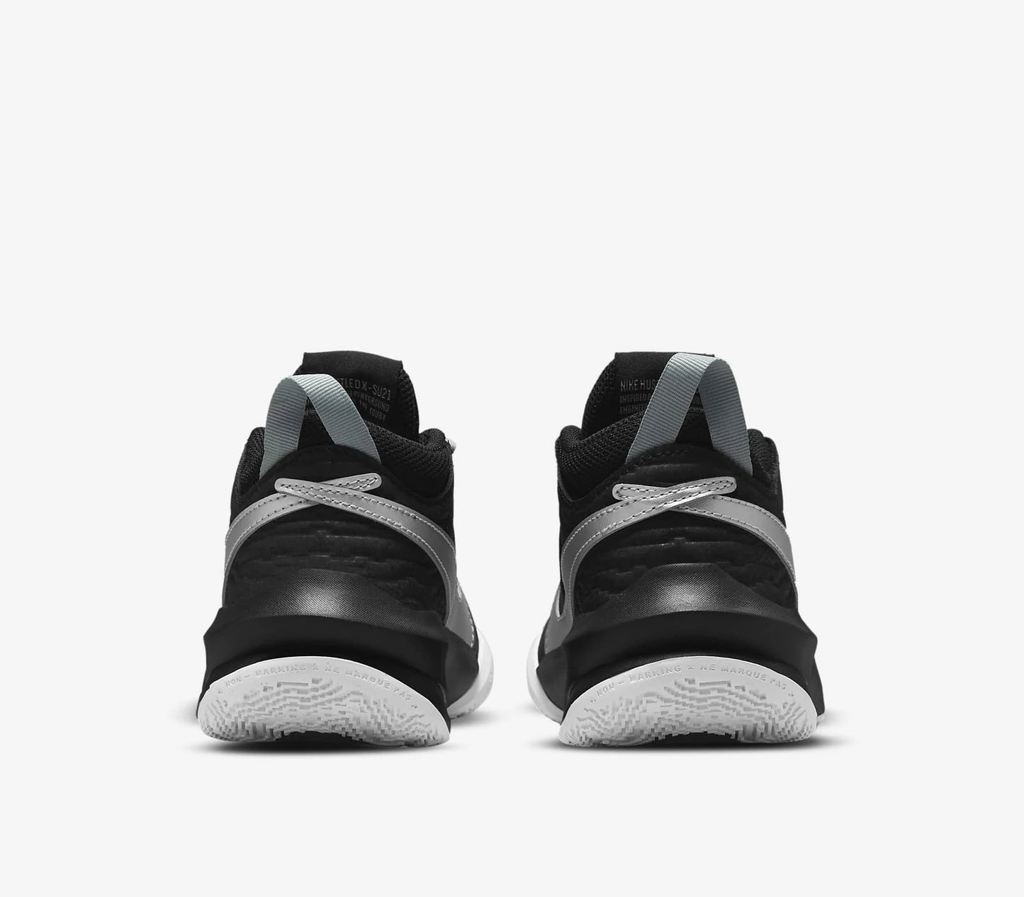 NIKE YOUTH TEAM HUSTLE 10 (GS) - BLACK/METALLIC SILVER VOLT