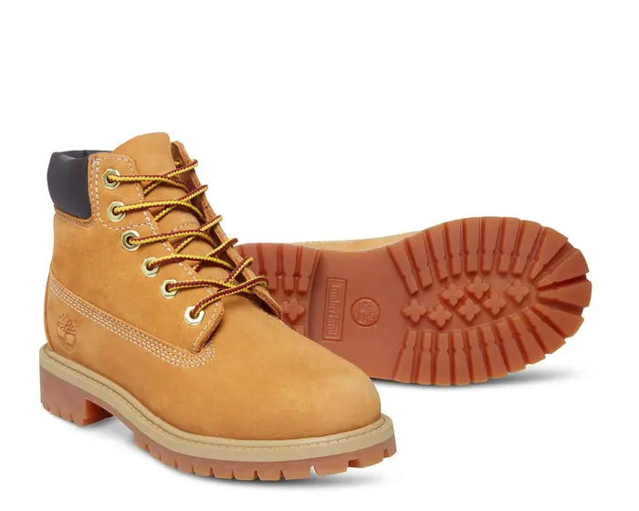TIMBERLAND YOUTH 6-INCH PREMIUM WATERPROOF BOOT - WHEAT NUBUCK
