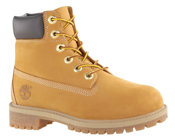 TIMBERLAND YOUTH 6-INCH PREMIUM WATERPROOF BOOT - WHEAT NUBUCK