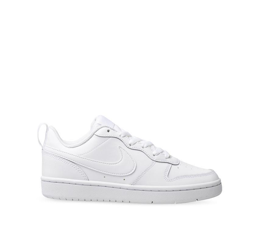 NIKE YOUTH COURT BOROUGH LOW 2 - WHITE/WHITE-WHITE