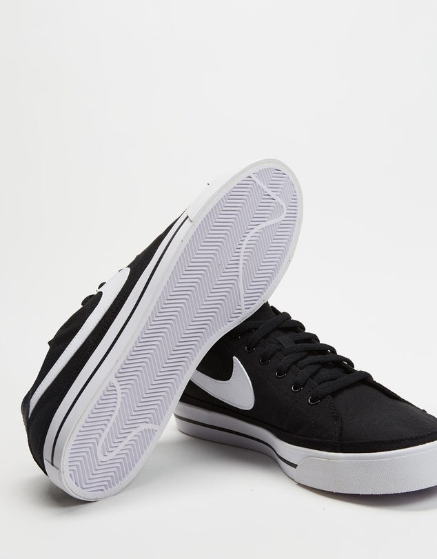 NIKE COURT LEGACY CANVAS - BLACK/WHITE