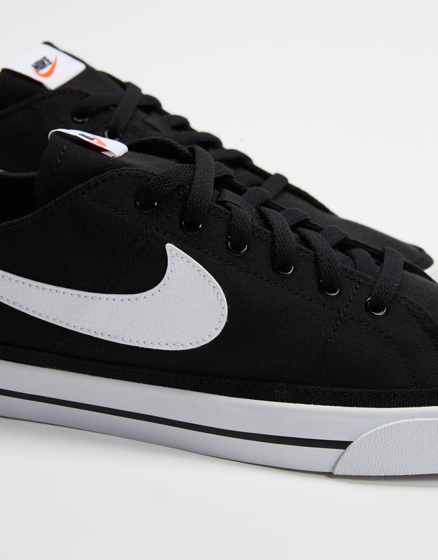 NIKE COURT LEGACY CANVAS - BLACK/WHITE