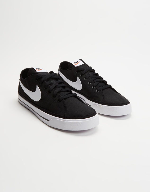 NIKE COURT LEGACY CANVAS - BLACK/WHITE