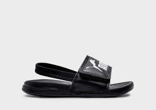 PUMA KIDS POPCAT 20 BACKSTRAP AC PS SANDAL - BLACK/WHITE