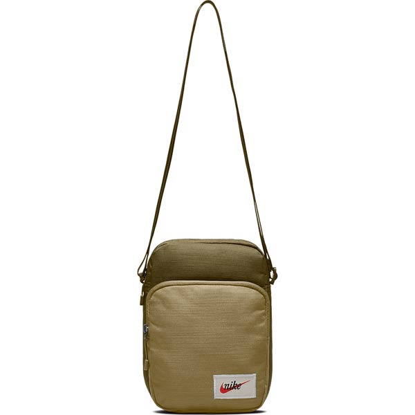 NIKE HERITAGE SLING BAG (Olive Flak / Parachute Beige / Orange Blaze)