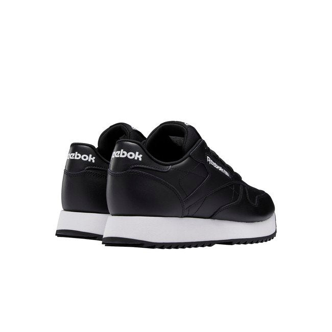 REEBOK WOMENS CLASSIC LEATHER RIPPLE - CORE BLACK/CORE BLACK/FTWR WHITE